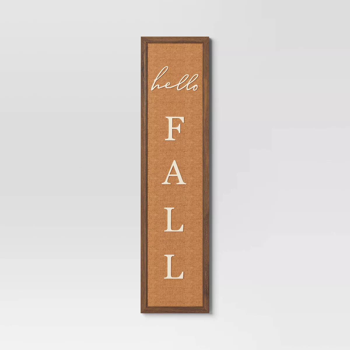 10"x40" Hello Fall Leaning Sign Brown - Threshold™ | Target