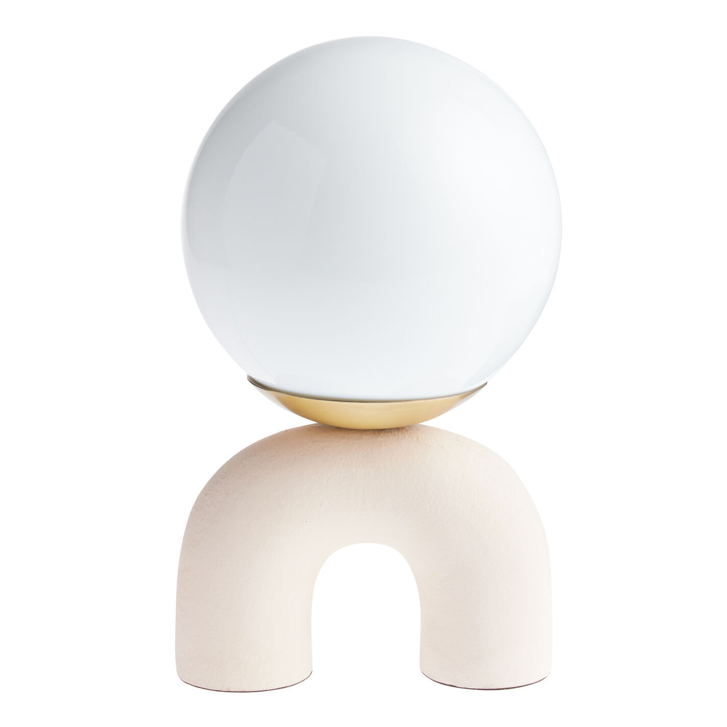 Amari Glass Globe and Ceramic Arch Table Lamp | World Market