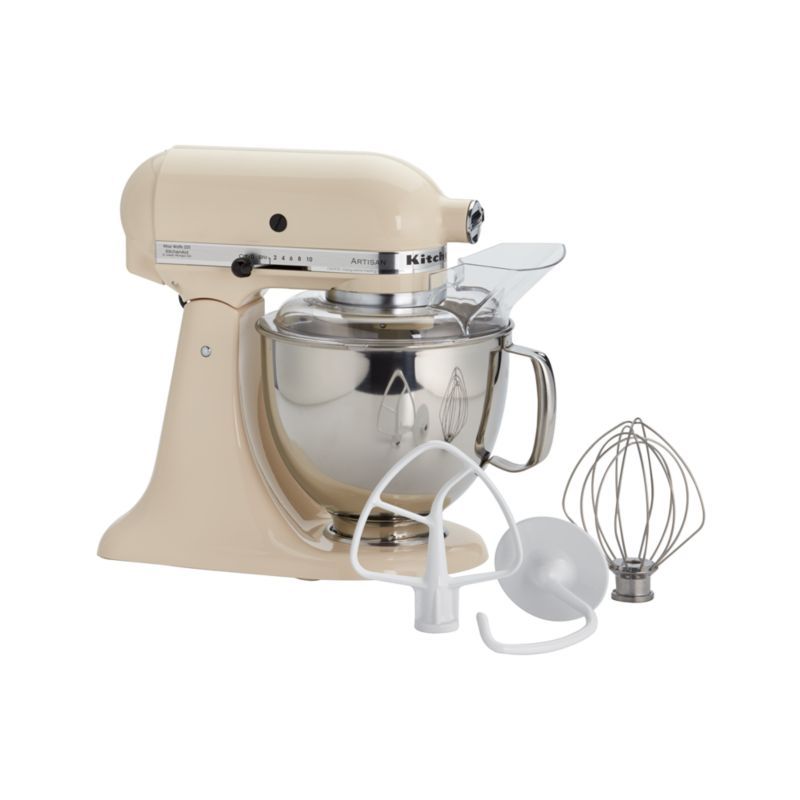 KitchenAid KSM150PSAC Artisan Almond Cream Stand M + Reviews | Crate and Barrel | Crate & Barrel