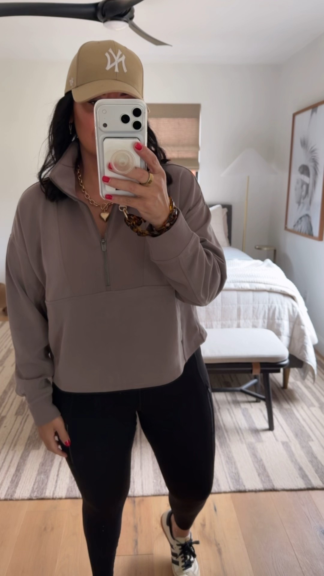 Top size large, leggings size large. 

#LTKActive #LTKMidsize #LTKOver40