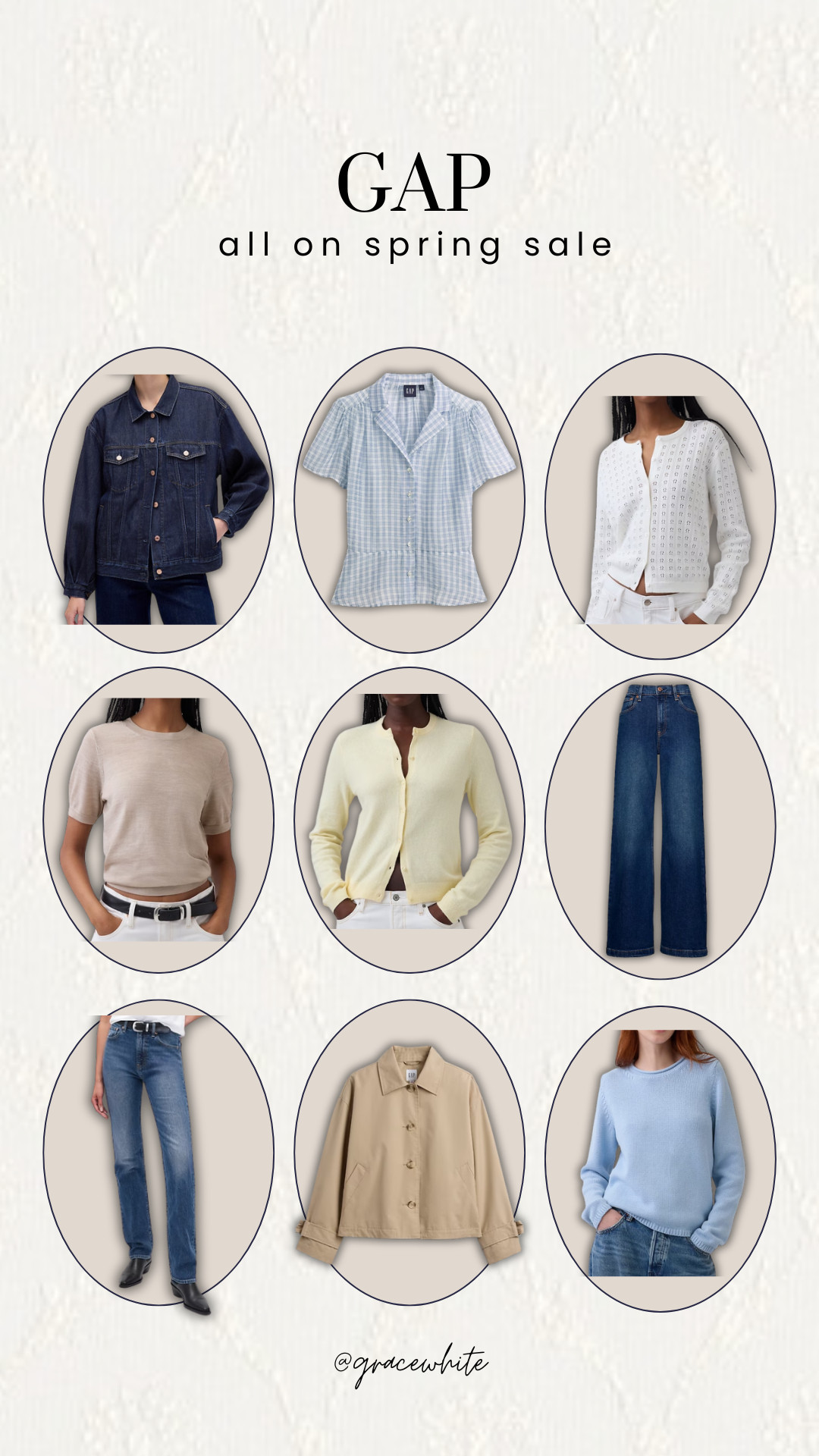 @GAP all on Spring Sale!!

gap sale, gap spring sale, spring arrivals spring clothing, spring fashion, gap womens, grace white 

 #LTKSpringSale #LTKSeasonal #LTKSaleAlert
