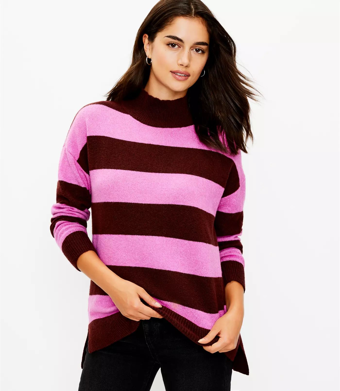 Striped Tunic Sweater | LOFT