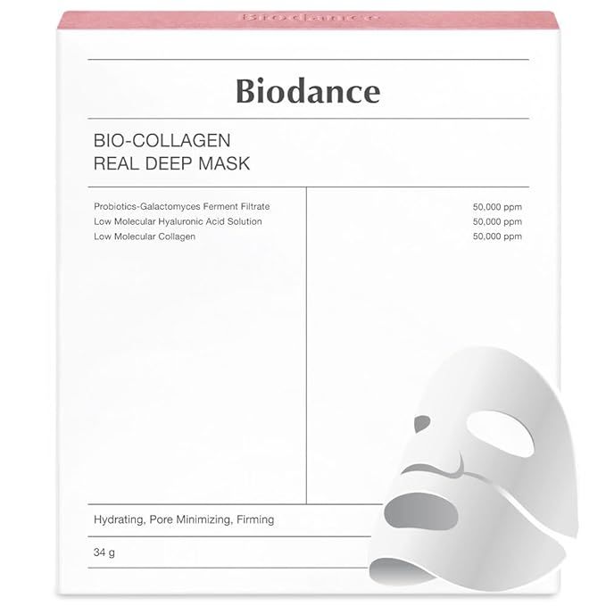 BIODANCE Bio-Collagen Real Deep Mask, Hydrating Overnight Mask, Pore Minimizing, Elasticity Impro... | Amazon (US)