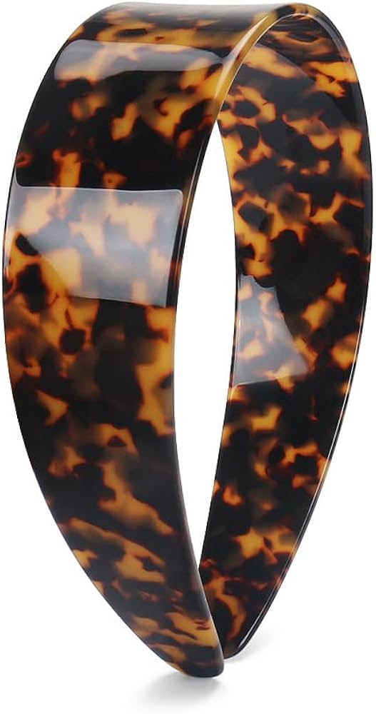 Wide Tortoise Shell Headband with Teeth for Women, 1.5in No Slip Versatile Wide Acetate Retro Pla... | Amazon (US)
