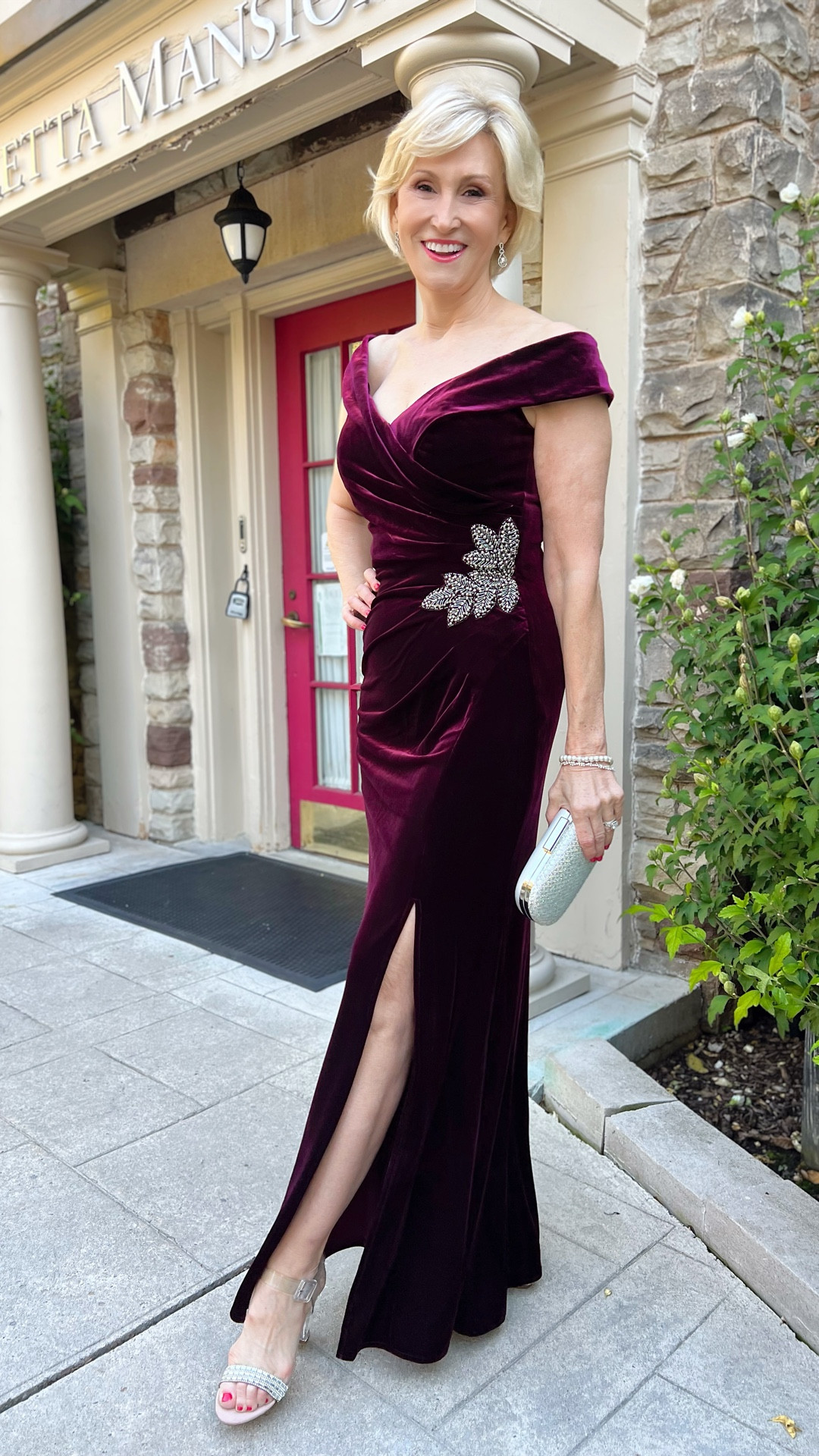 There’s just something magical about slipping into a velvet gown ✨ This wine-colored fit and flare from Alex Evenings, with its off-the-shoulder sweetheart neckline, made me feel elegant, confident, and ready for any special occasion. It’s classic, flattering, and one of those pieces that makes you want to twirl the moment you put it on. 🍷💃 

Don’t forget that when you buy it directly from Alex Evenings you can use my code Deborah15 for 15% OFF! 
#AlexEvenings #SpecialOccasionStyle #Over50Style 

#LTKSeasonal #LTKWedding #LTKOver40