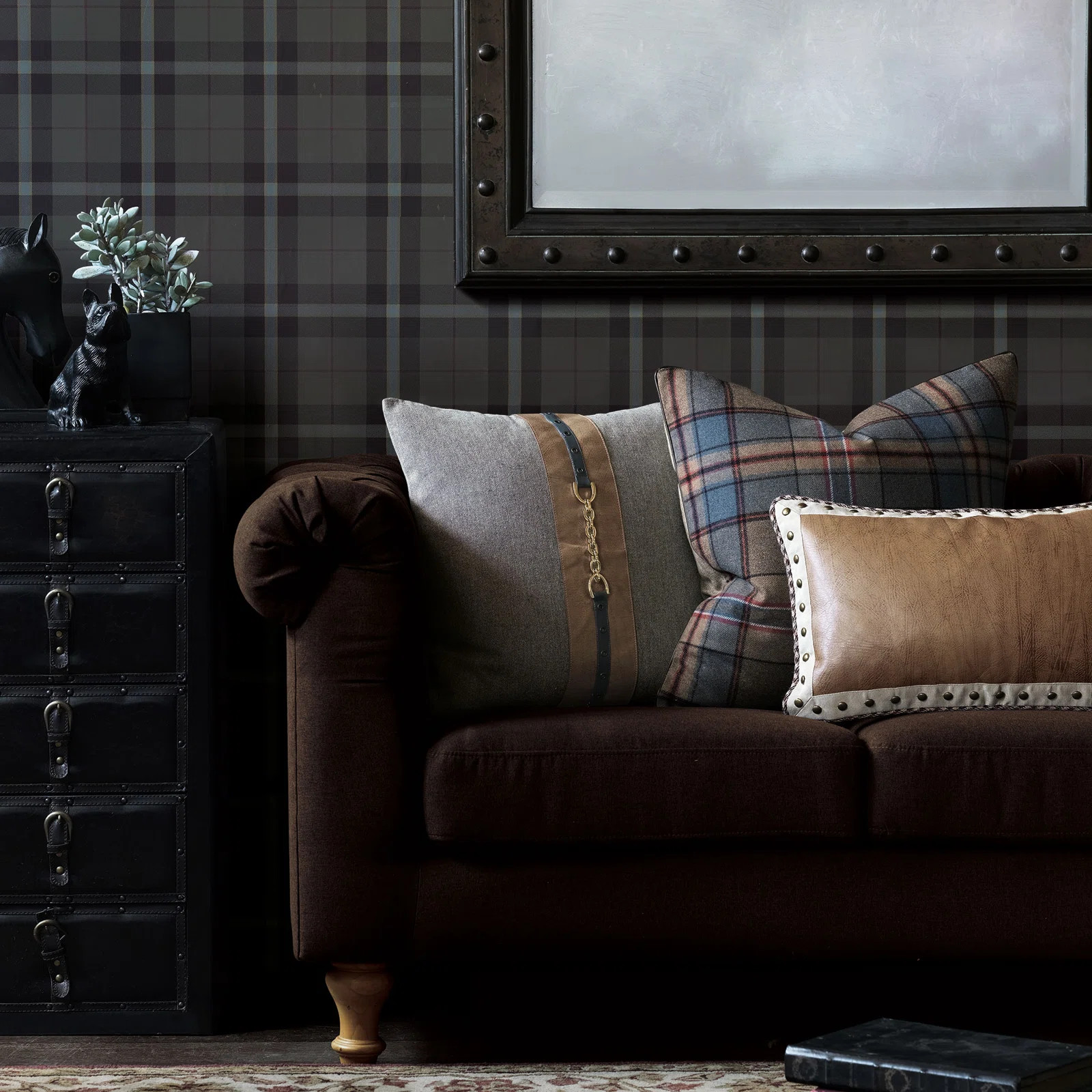 Arthur Appliqued Cotton Blend Throw Pillow | Wayfair North America