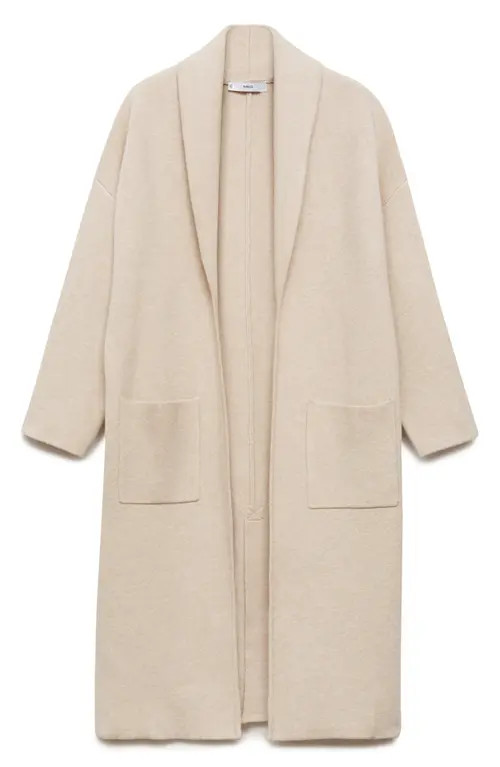 MANGO Oversize Long Cardigan in Light/Pastel Grey at Nordstrom, Size X-Small | Nordstrom