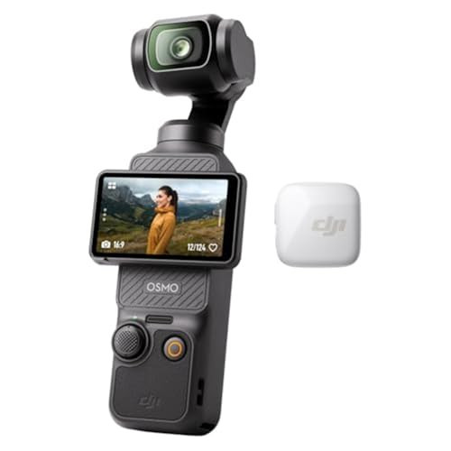 DJI Osmo Pocket 3 + Mic Mini Transmitter (Arctic White), Vlogging Camera, Wireless Microphone, Detail-Rich Audio, OsmoAudio, Active Noise Cancelling, Automatic Limiting | Amazon (US)