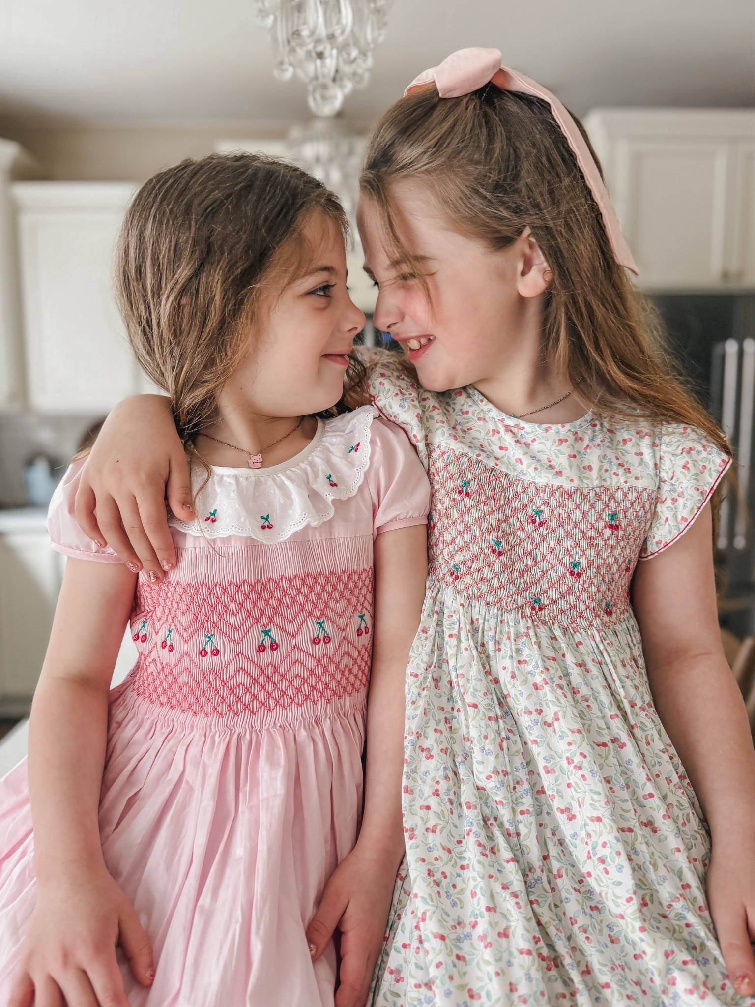 Perfect princess summer dresses! They are so soft and have the sweetest cherry embroidery 🌸🍒