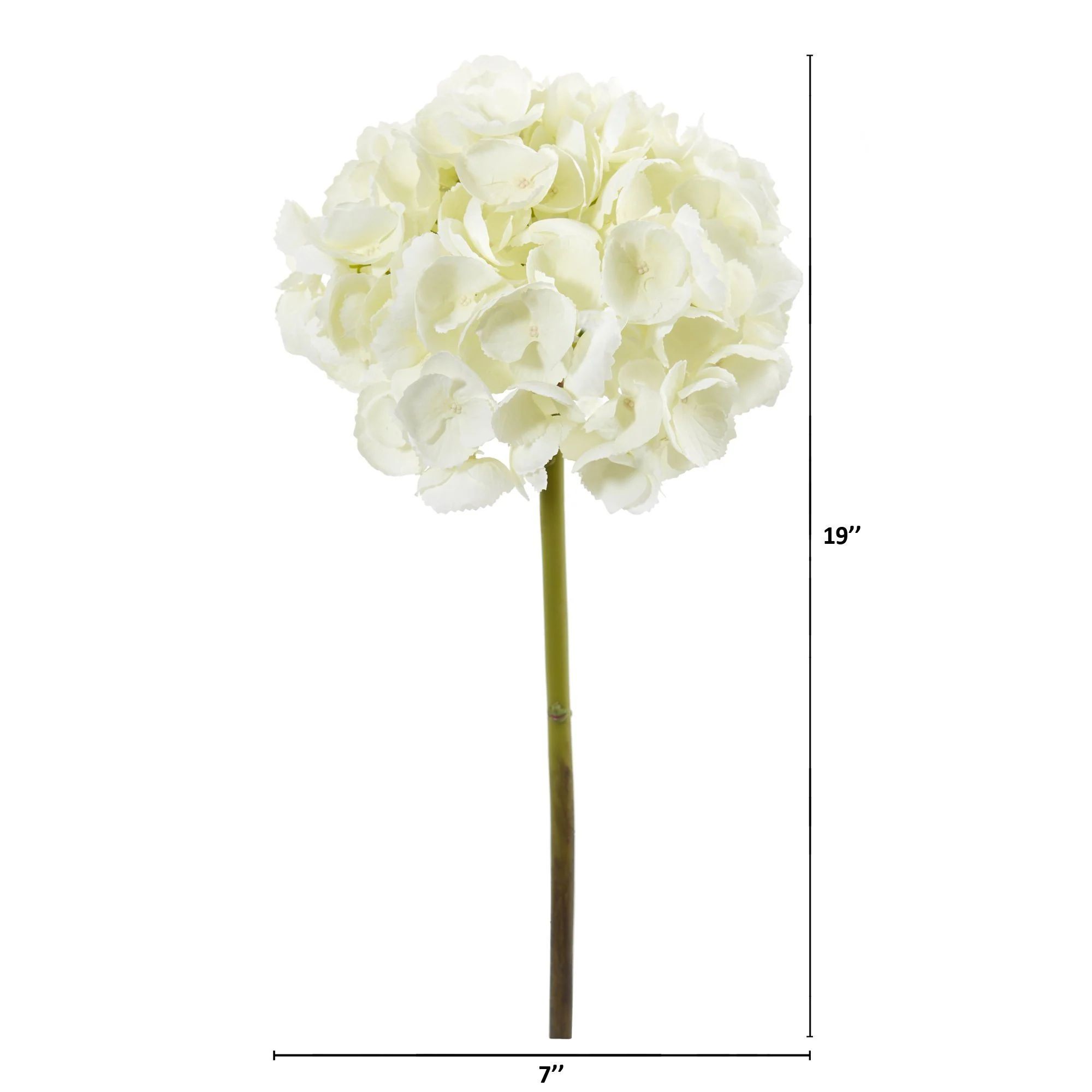 19” Hydrangea Artificial Flower Set (Set of 3 Flower Stems) | Nearly Natural