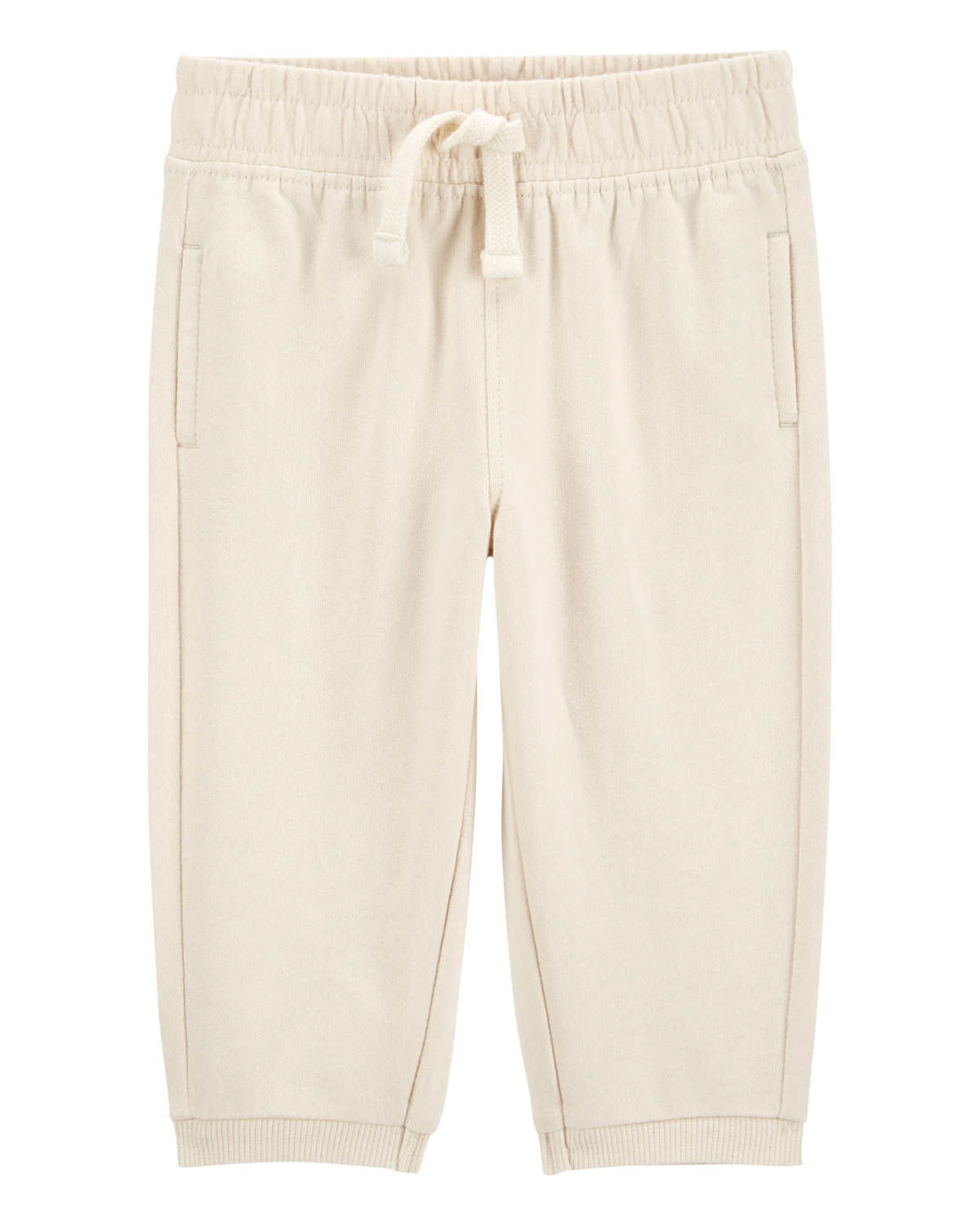 Baby Pull-On French Terry Joggers - Cream | Carter's Inc
