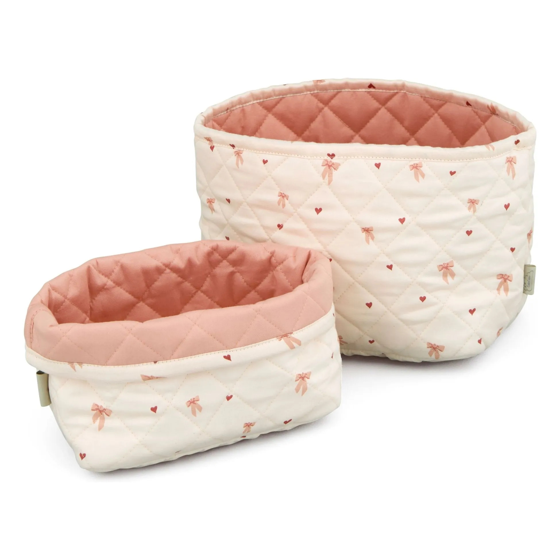 Bows storage baskets - Set 2 | Pink | Smallable