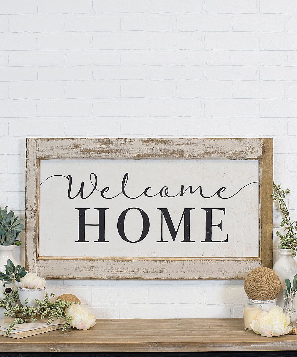'Welcome' Wood Sign | zulily