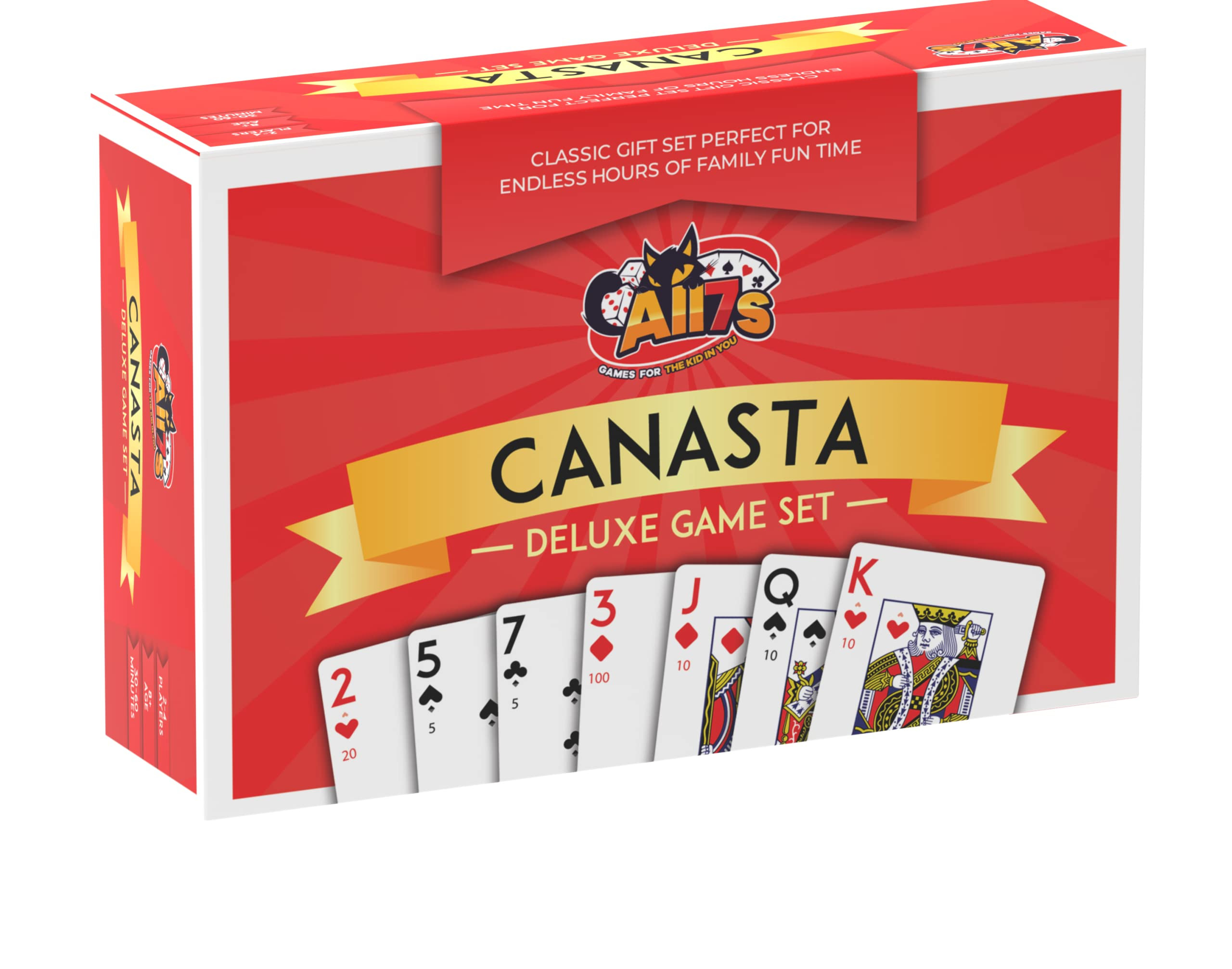 Deluxe Canasta Game Set - Classic Card Game for Adults & Seniors - Large Print Cards, Rotating Tr... | Amazon (US)