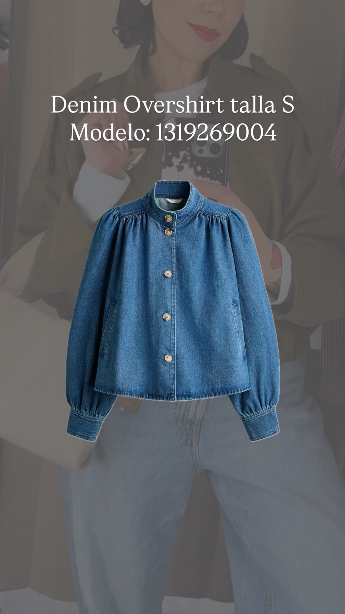 Overshirt denim
Talla small