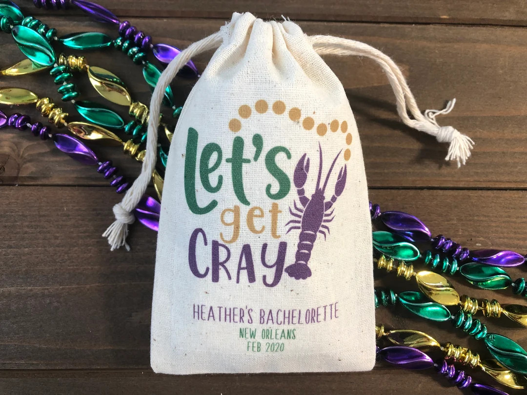 Set of 10 NOLA Bachelorette / Mardi Gras Party Bags / NOLA - Etsy | Etsy (US)