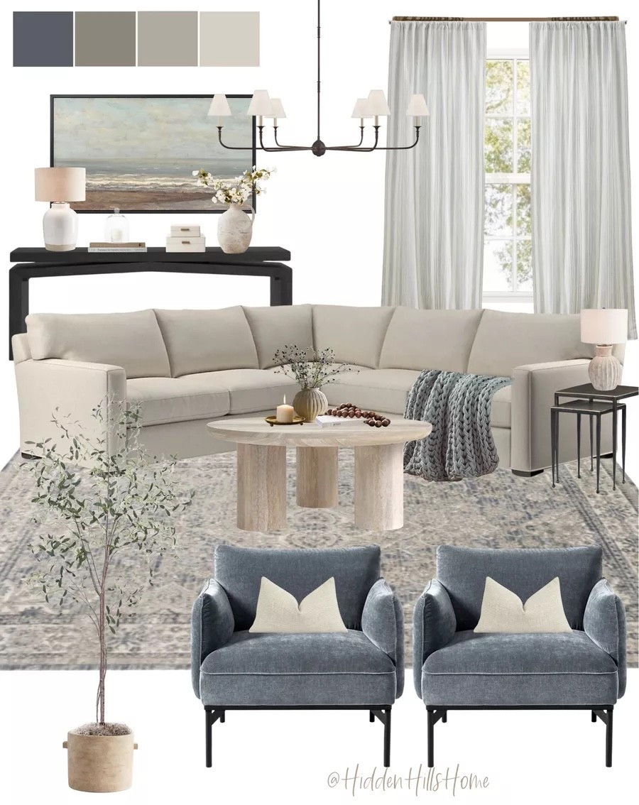 Modern coastal living room decor, living room design ideas, sectional sofa, coffee table decor #livingroom

#LTKHome #LTKSaleAlert #LTKSeasonal