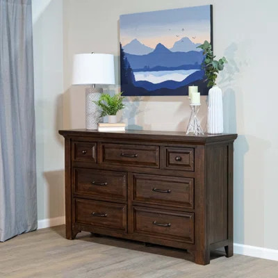Dougald 7 Drawer 64" W Solid Wood Dresser | Wayfair North America