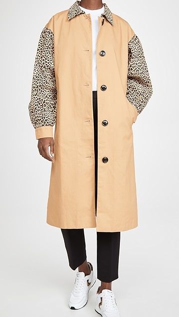 Combo Leopard Trench | Shopbop
