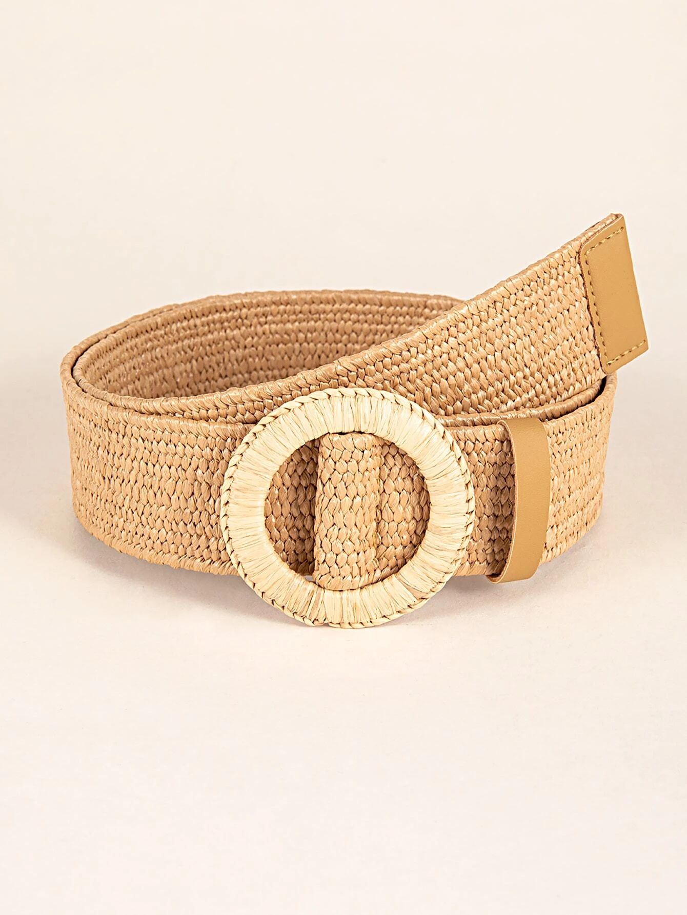 Round Buckle Woven Belt | SHEIN