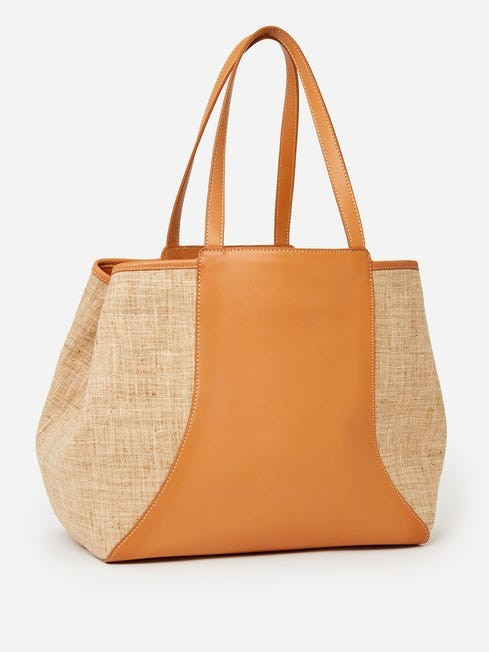 Aila Linen and Leather Tote | J.McLaughlin