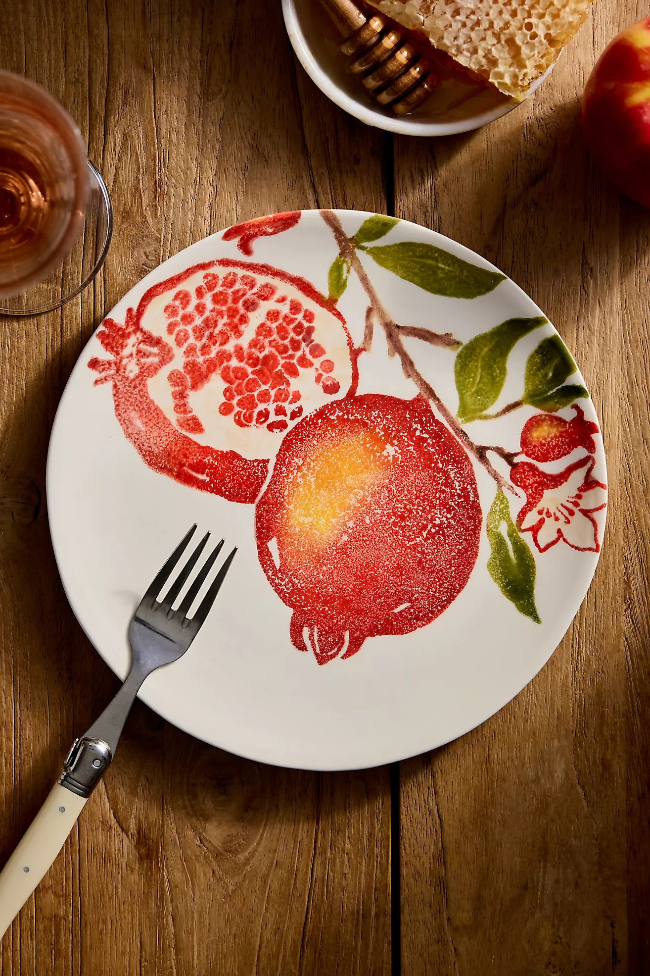 Pomegranate Stoneware Side Plate | Anthropologie (US)