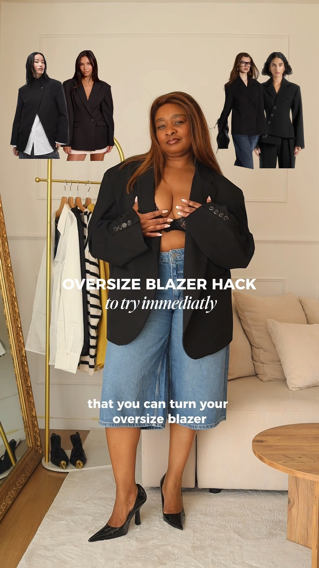 Oversize blazer & Denim bermuda shorts outfit 

business casual workwear | plus size fashion | spring outfits 2026

#LTKspring #LTKmidsize #LTKplussize