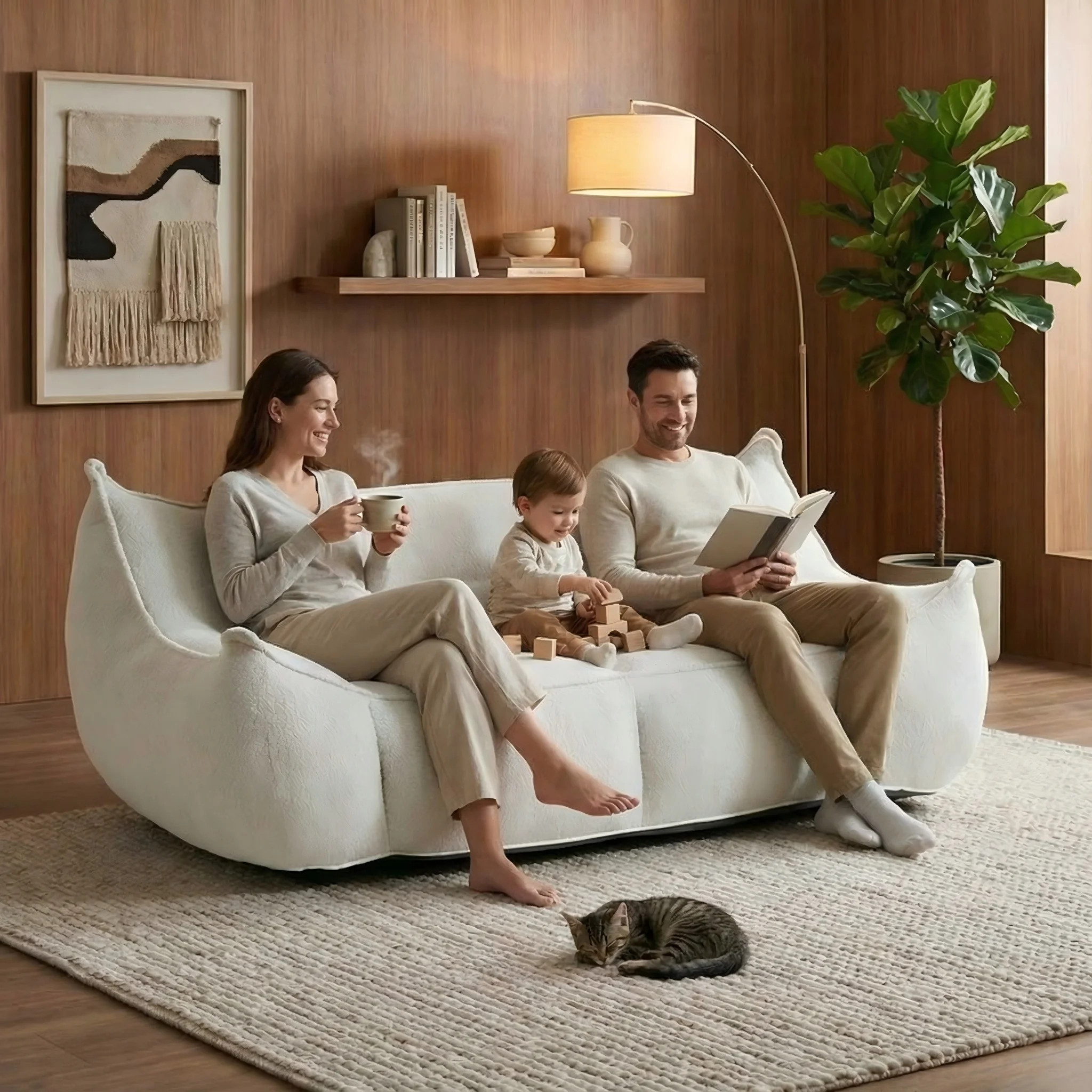 VNT Giant Bean Bag Chair for Adults & Kids,Oversized 6FT Bean Bag Loveseat with Comfy Back Suppor... | Walmart (US)