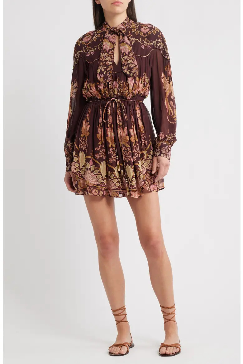 FARM Rio Bella Floral Long Sleeve Minidress (Women) | Nordstromrack | Nordstrom Rack