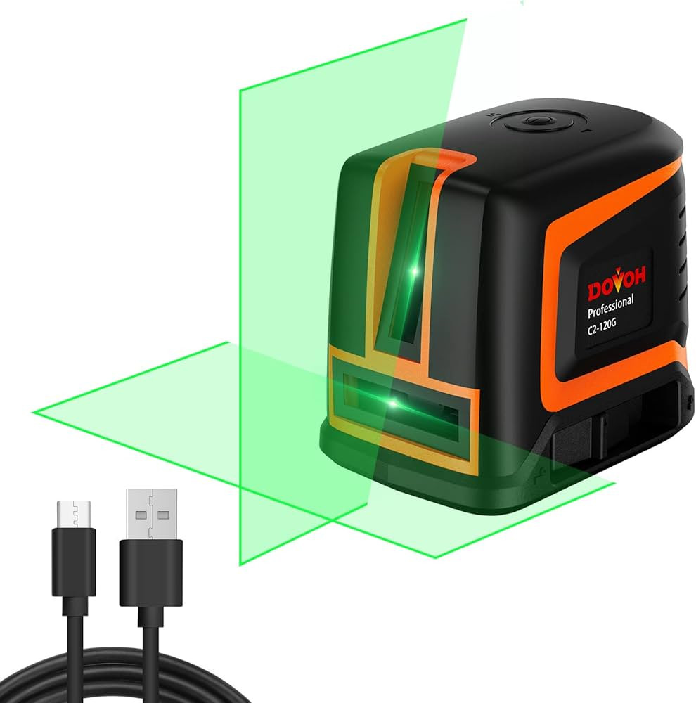 Rechargeable Laser Level Self Leveling, High Accuracy Cross Line Laser Level Green 66ft Horizonta... | Amazon (US)