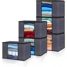 Clothes Storage Bags Closet Organizers And Storage Containers For Clothes Bedding Blankets Foldable Bedroom Organization Solution With Window Handles | SHEIN