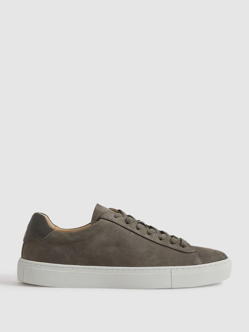Leather Trainers in Grey | Reiss UK