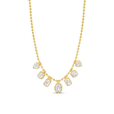 SHYMI Dangling Stone Charm Necklace in Gold at Nordstrom, Size 16 | Nordstrom