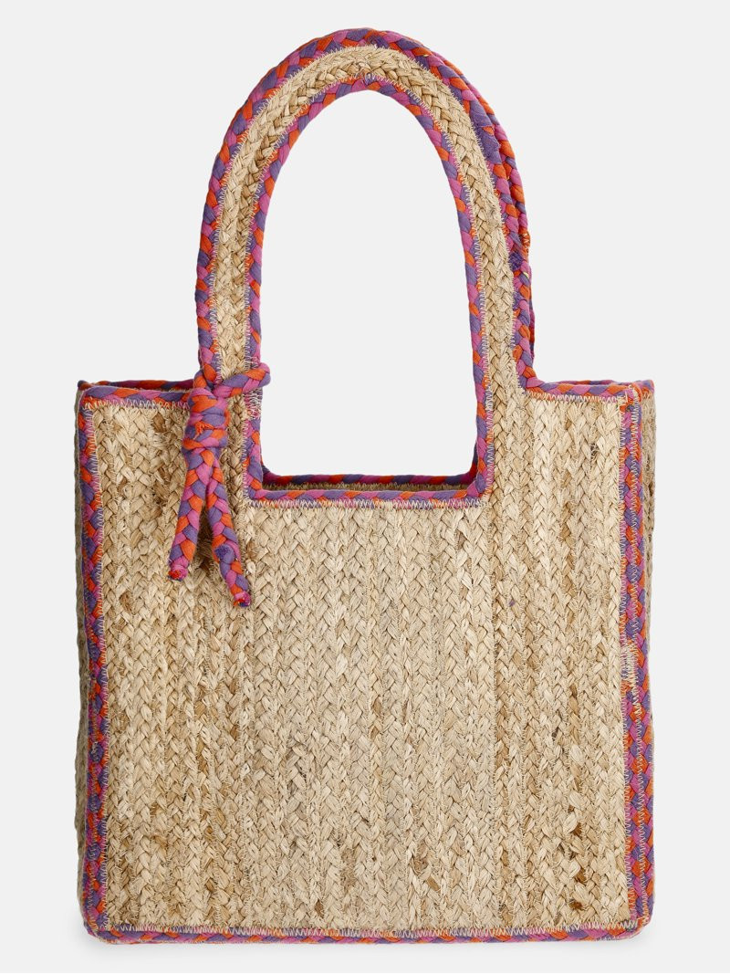 No Boundaries Women's Jute Tote, Pink | Walmart (US)