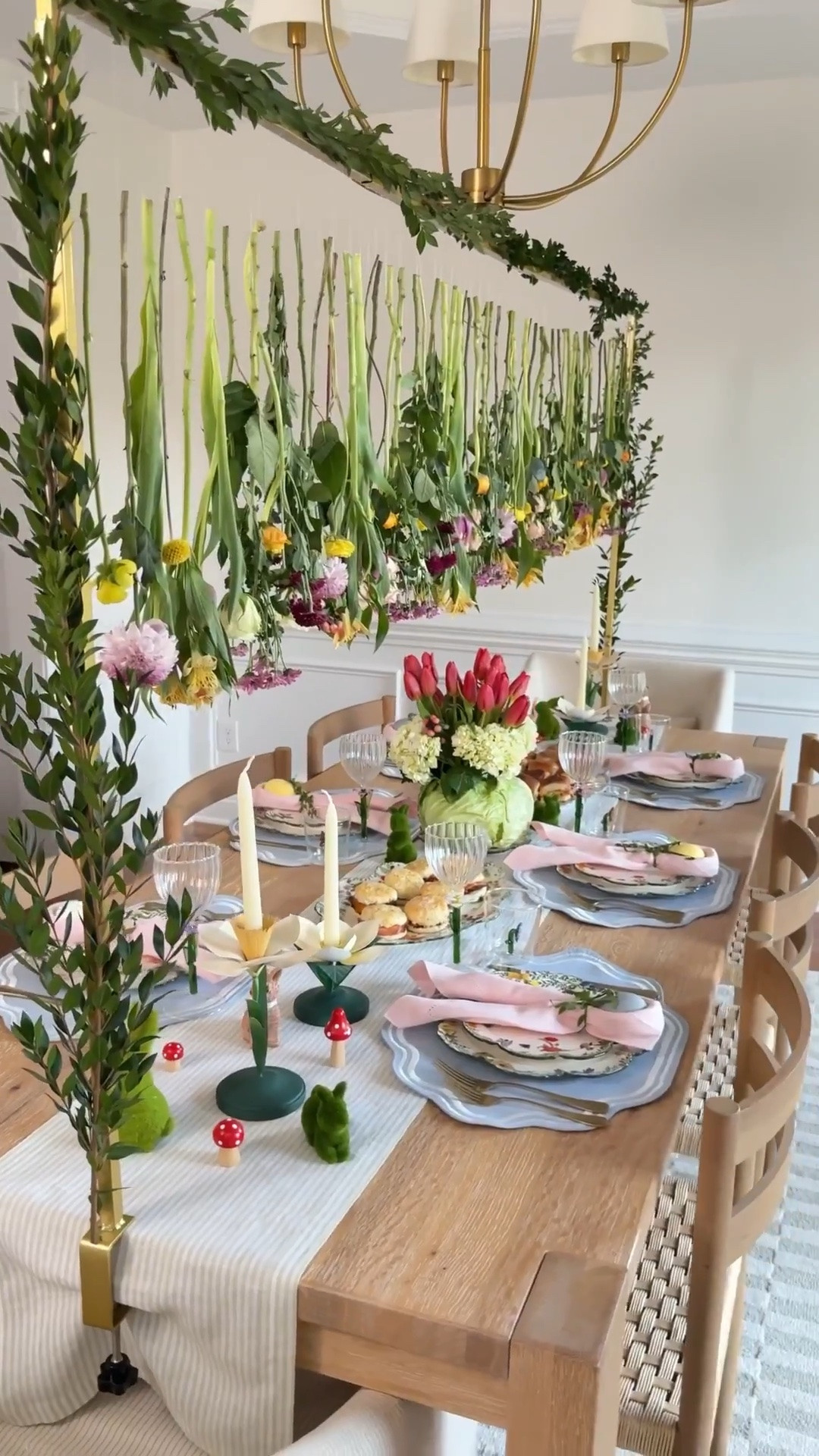 This floating flower setup is something I've been wanting to try and I'm obsessed with how it turned out! I linked everything you need to recreate it — especially this over-the-table rod, which is honestly so versatile. Plus all my favorite Spring and Easter table accents!

table setup, hostess life, entertaining at home, dinnerware, English country style, party inspo, spring decor, floral tablescape, DIY table decor, spring entertaining

#LTKSeasonal #LTKHome