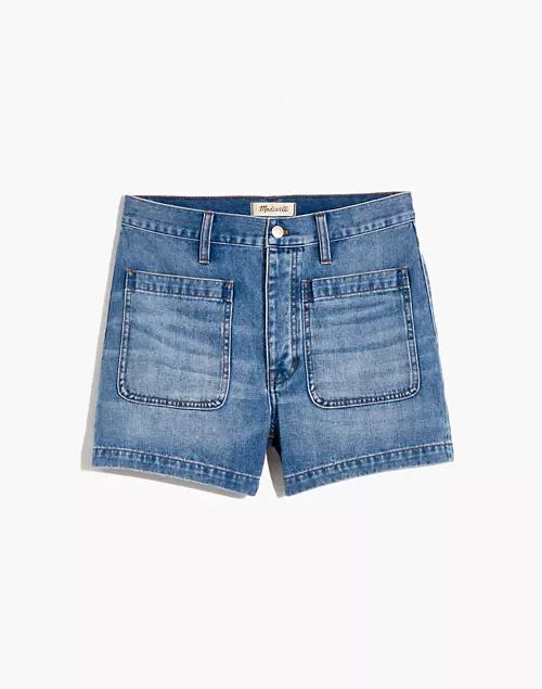The Relaxed Dadjean Short in Parkglen Wash: Patch Pocket Edition | Madewell