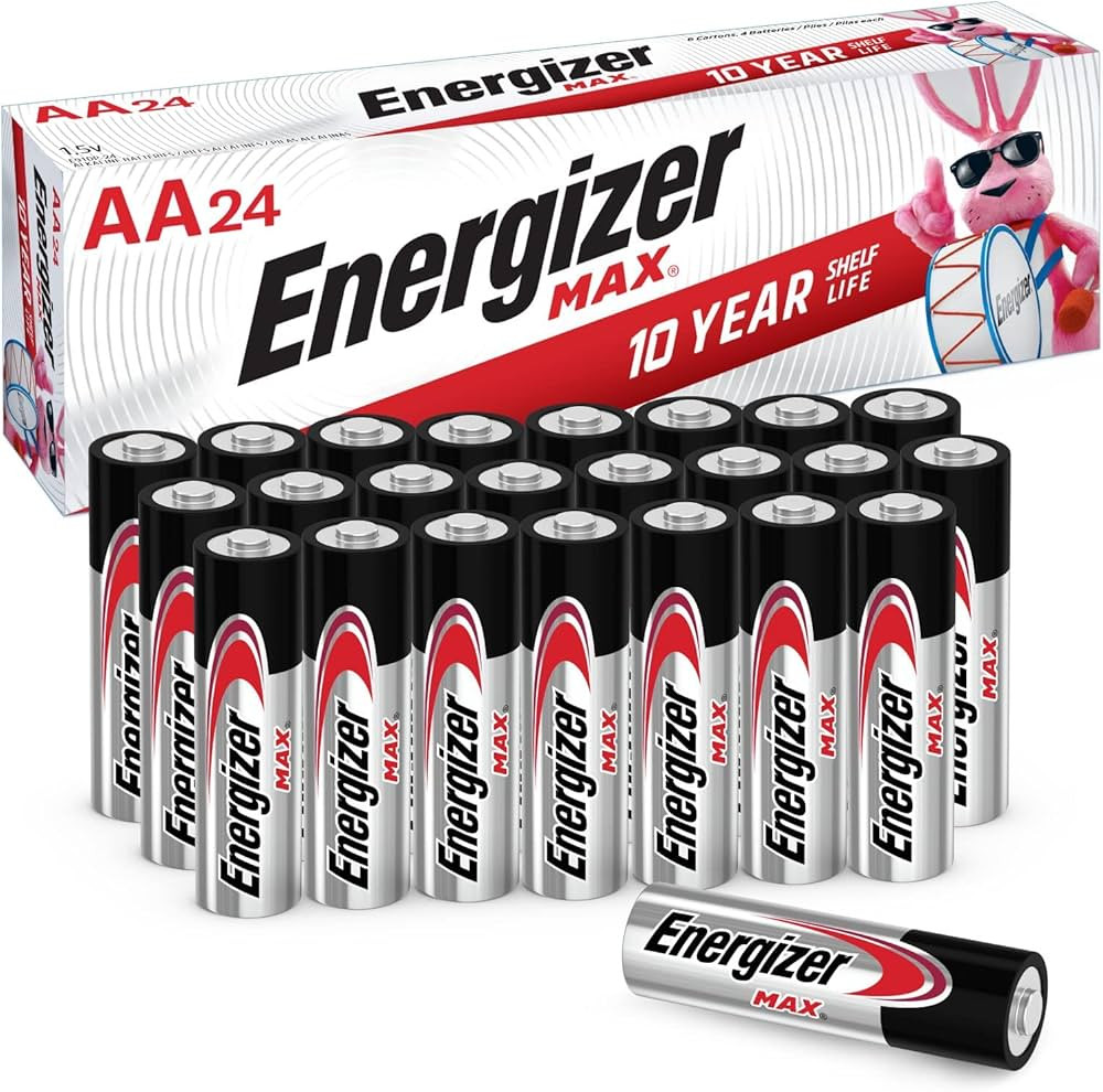 Energizer AA Batteries Double A Max Alkaline Battery, 24 Count | Amazon (US)