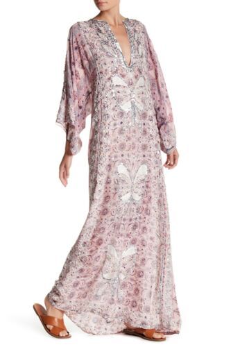 Calypso St. Barth Brephi Silk Caftan Dress Pink Multi CBW151130 Sz S $825 NWT  | eBay | eBay US