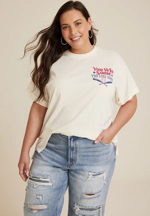 Plus Size You Win Some You Lose Some Morgan Wallen Oversized Graphic Tee | Maurices
