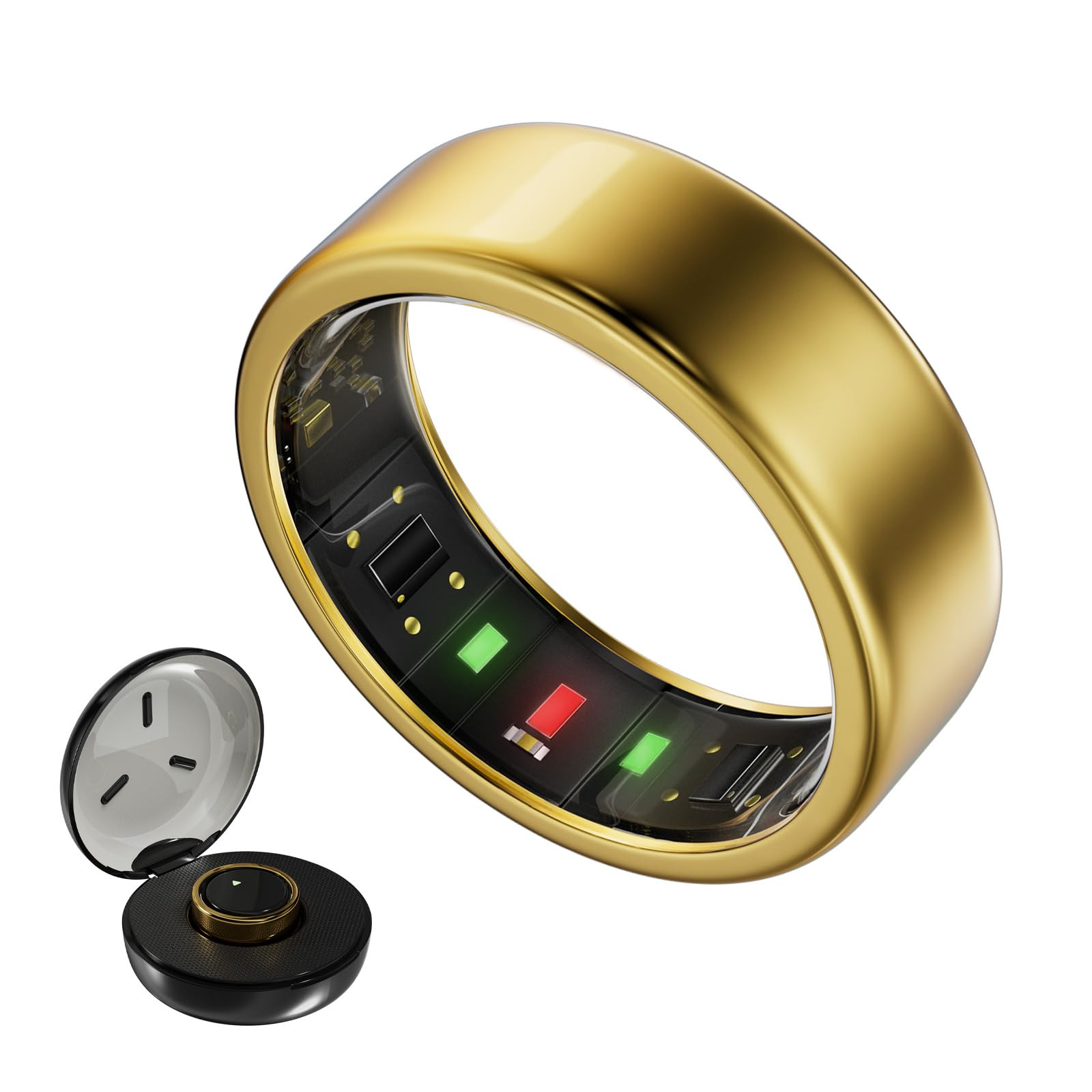 Titanium Smart Ring for Women & Men – Ultra-Light (2.7–3.2g), 4–6 Days Battery, 500mAh Case... | Amazon (US)