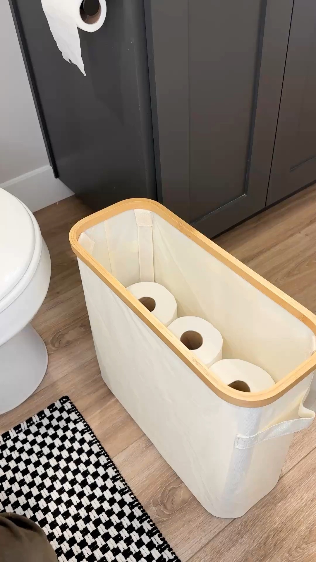 This is a great way to organize your bathroom! Toilet paper storage can be tricky but this organizer is awesome!

#LTKFindsUnder50 #LTKHome