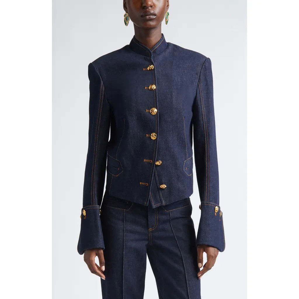 Zimmermann Rebellion Denim Pirate Jacket in Night Sky at Nordstrom, Size 1 | Nordstrom
