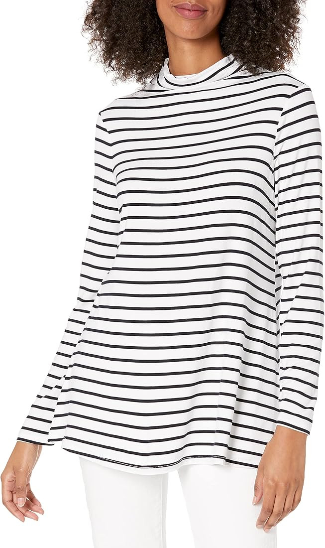Daily Ritual Women's Jersey Long-Sleeve Mock Neck Swing Tunic | Amazon (US)