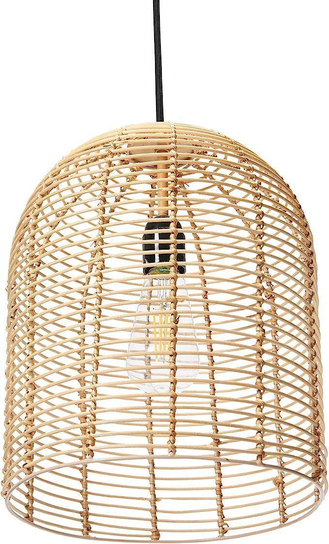 Creative Co-Op EC0745 Modern Boho Handwoven Rattan Coastal Kitchen, Natural Pendant Light | Amazon (US)