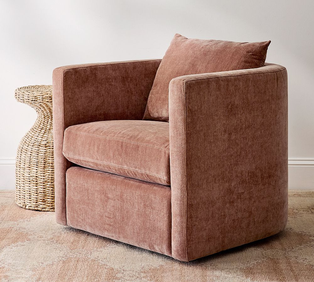 Ayden Barrel Arm Swivel Chair | Pottery Barn (US)