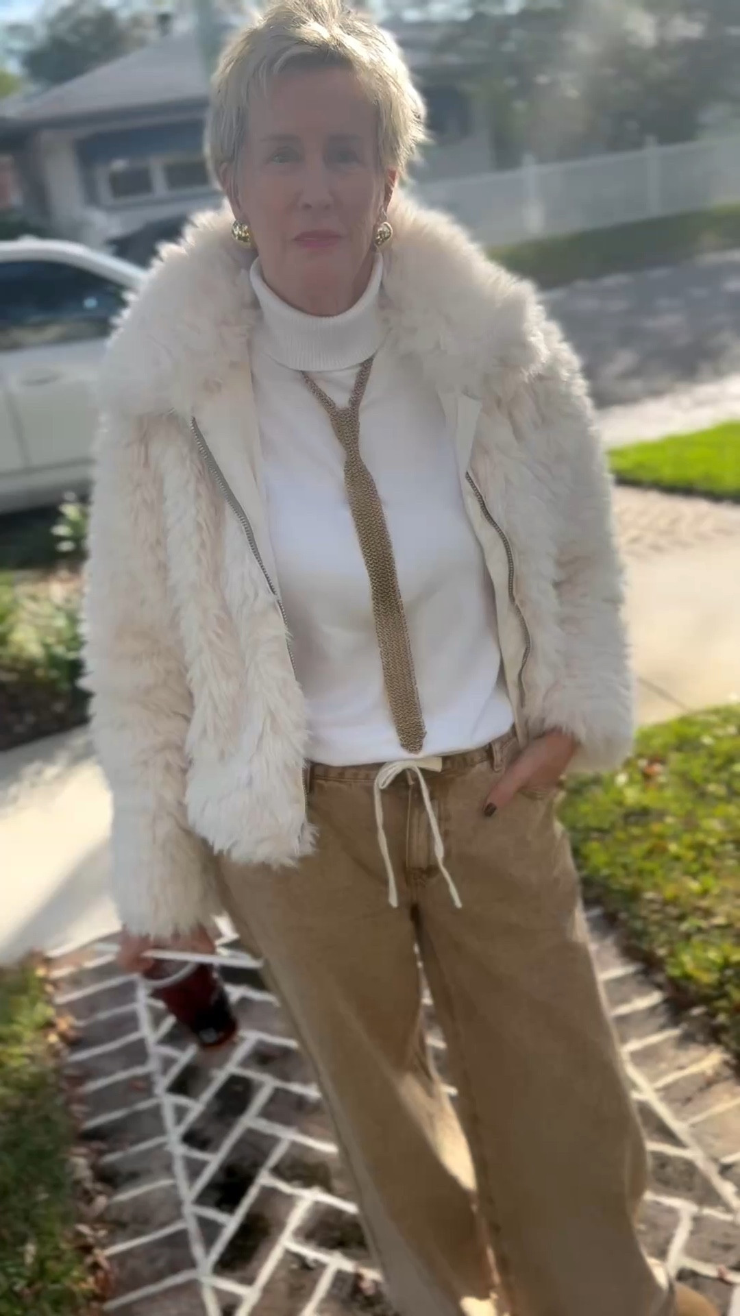 winter white + camel // grandma style 
