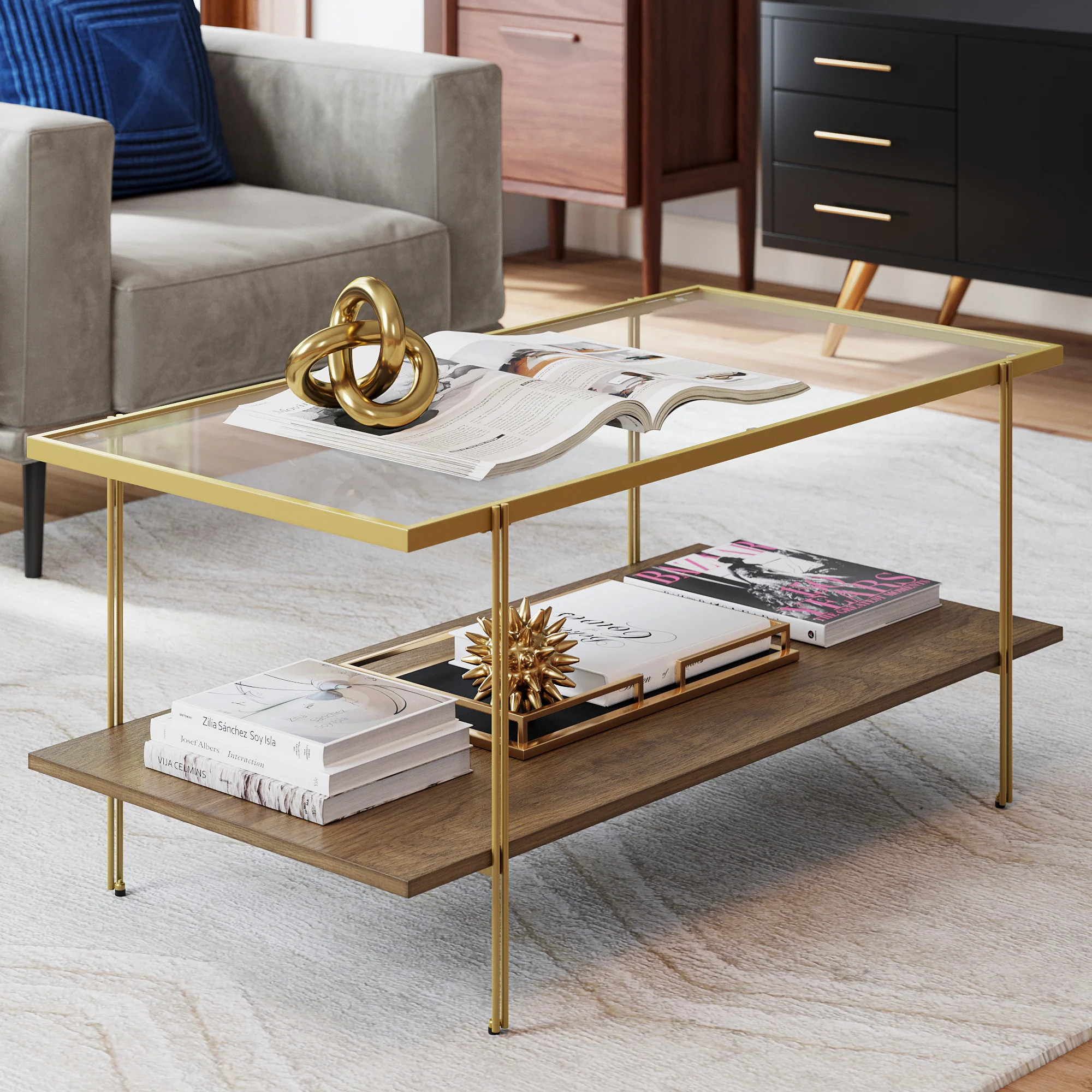 Glass Top Modern Coffee Table | Asher | Nathan James