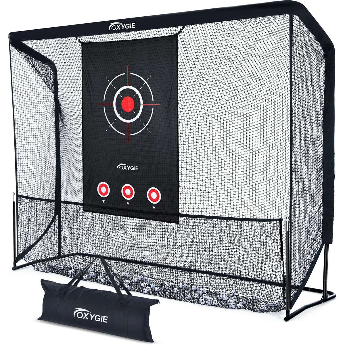 OXYGIE 10 x 7.5 ft Golf Practice Net with Target Cloth Heavy Duty Driving Golf Hitting Net | Wayfair North America