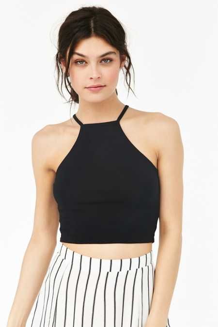 Truly Madly Deeply Cropped High Neck Tank Top | Urban Outfitters US