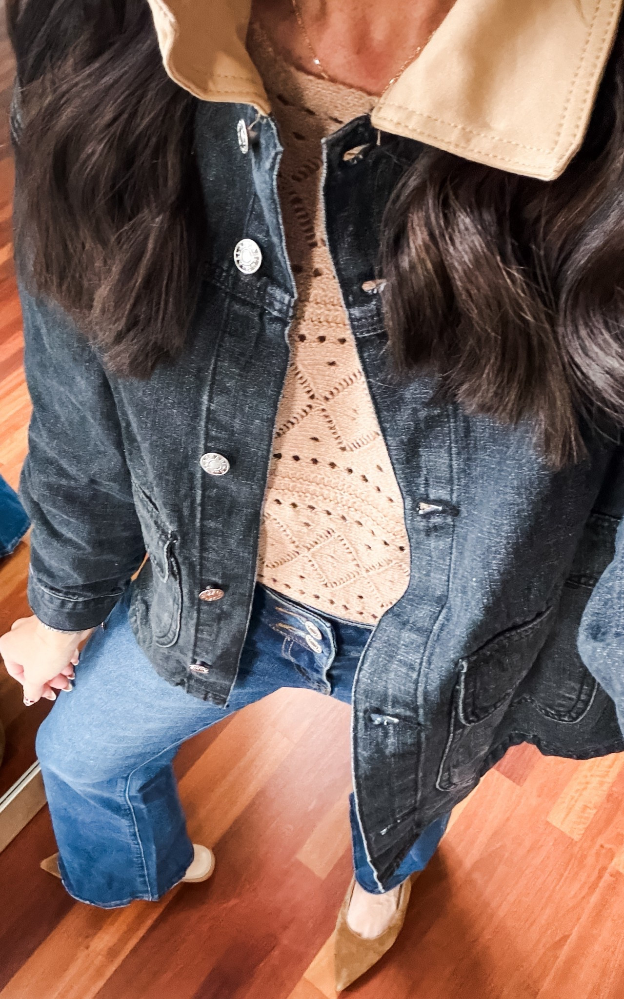 Small jacket and sweater
4 denim

#LTKSeasonal #LTKFindsUnder50 #LTKStyleTip